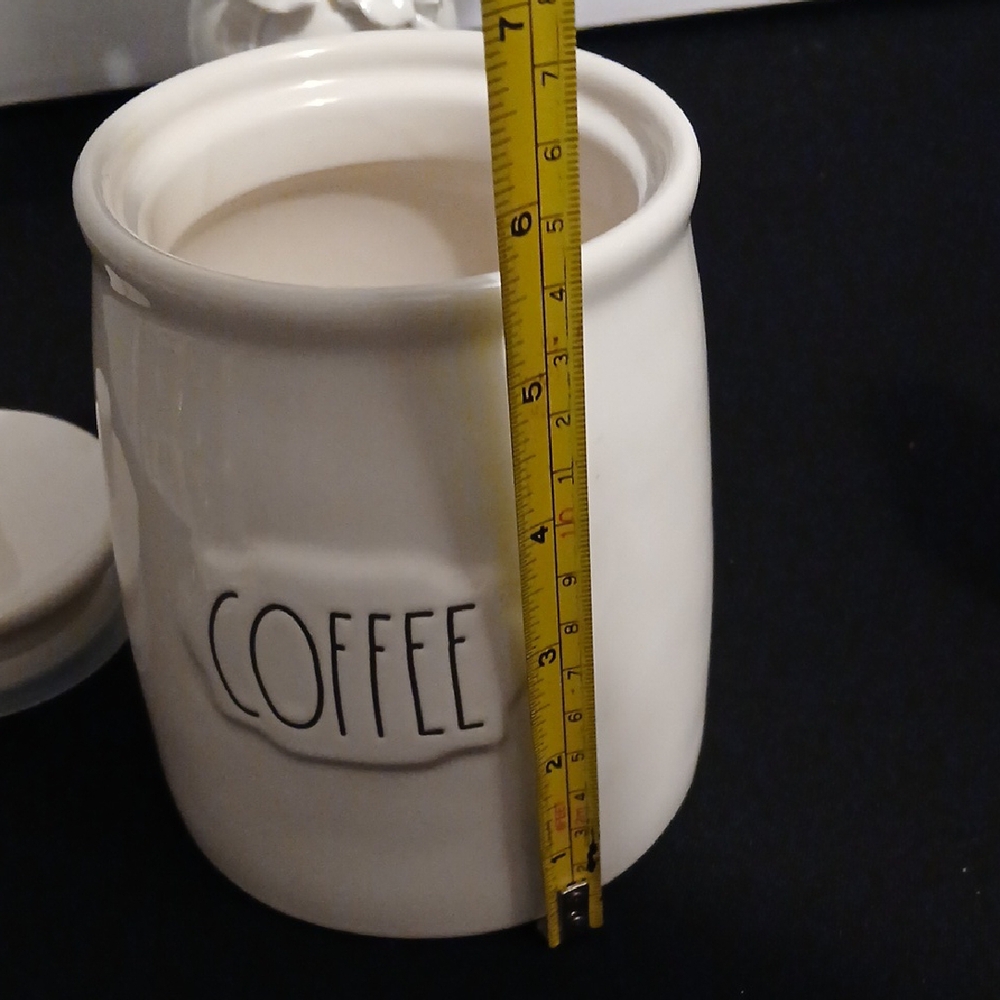 Rae Dunn Cream Ceramic Coffee Canister NWT - Picture 5 of 6